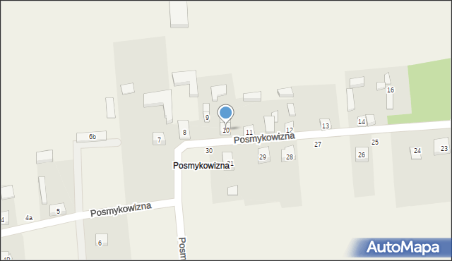 Posmykowizna, Posmykowizna, 10, mapa Posmykowizna