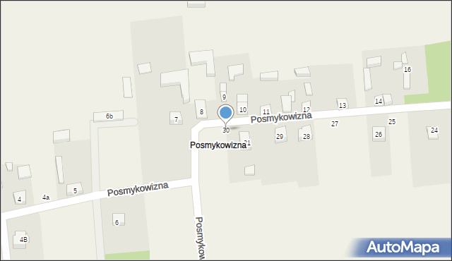 Posmykowizna, Posmykowizna, 30, mapa Posmykowizna