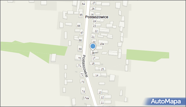 Postaszowice, Postaszowice, 18, mapa Postaszowice