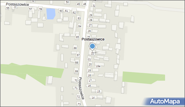 Postaszowice, Postaszowice, 22, mapa Postaszowice