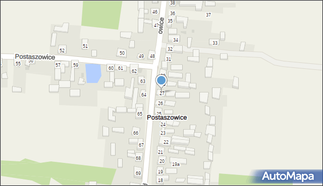 Postaszowice, Postaszowice, 27, mapa Postaszowice