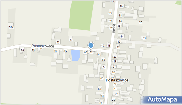 Postaszowice, Postaszowice, 61, mapa Postaszowice