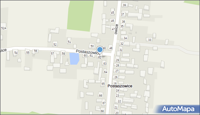 Postaszowice, Postaszowice, 62, mapa Postaszowice