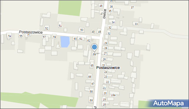 Postaszowice, Postaszowice, 64, mapa Postaszowice