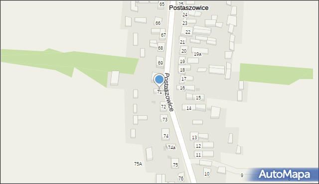 Postaszowice, Postaszowice, 71, mapa Postaszowice