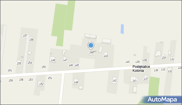 Postękalice, Postękalice, 144, mapa Postękalice