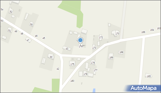 Postękalice, Postękalice, 174, mapa Postękalice