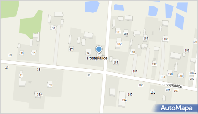 Postękalice, Postękalice, 41, mapa Postękalice