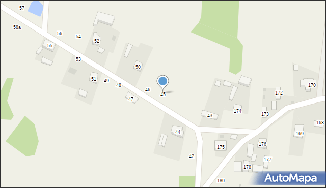 Postękalice, Postękalice, 45, mapa Postękalice