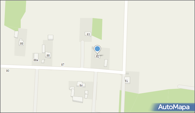 Postękalice, Postękalice, 82, mapa Postękalice