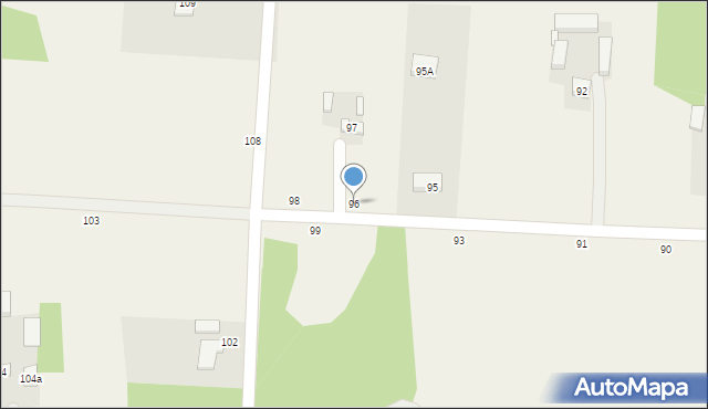 Postękalice, Postękalice, 96, mapa Postękalice