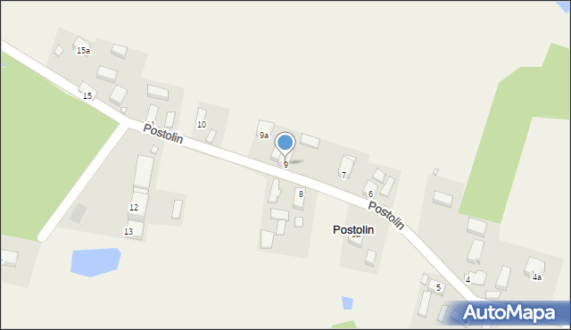 Postolin, Postolin, 9, mapa Postolin