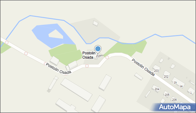 Postolin, Postolin, 213, mapa Postolin