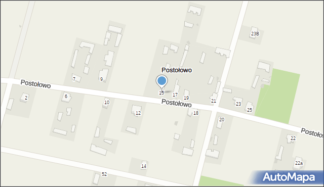 Postołowo, Postołowo, 15, mapa Postołowo