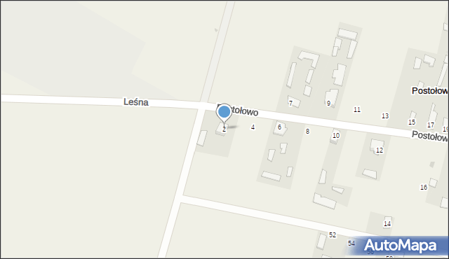 Postołowo, Postołowo, 2, mapa Postołowo