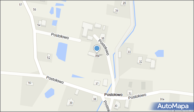 Postołowo, Postołowo, 36a, mapa Postołowo