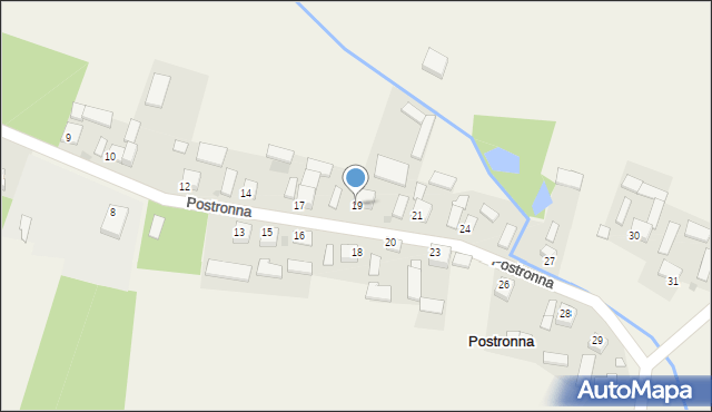 Postronna, Postronna, 19, mapa Postronna