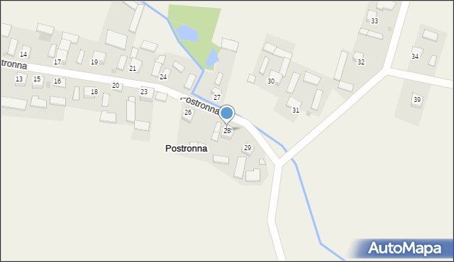 Postronna, Postronna, 28, mapa Postronna