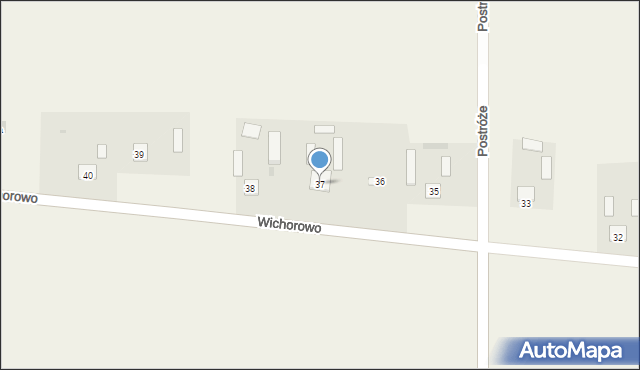 Postróże, Postróże, 37, mapa Postróże