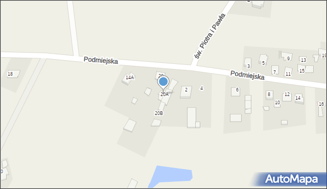 Poświętne, Podmiejska, 20A, mapa Poświętne