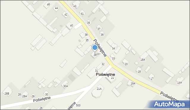 Poświętne, Poświętne, 19, mapa Poświętne