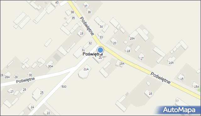 Poświętne, Poświętne, 21, mapa Poświętne