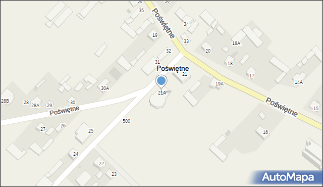 Poświętne, Poświętne, 21A, mapa Poświętne