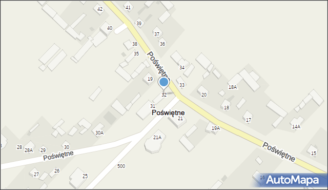 Poświętne, Poświętne, 32, mapa Poświętne