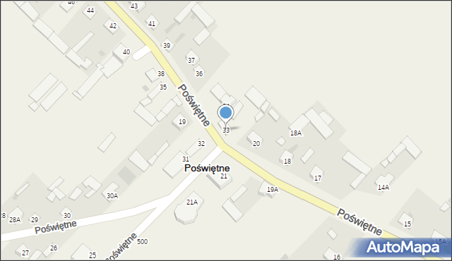 Poświętne, Poświętne, 33, mapa Poświętne