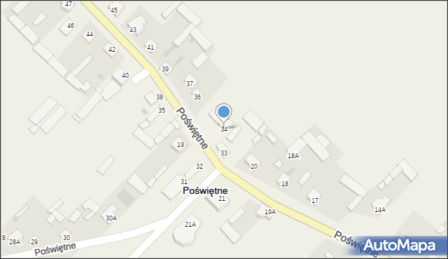 Poświętne, Poświętne, 34, mapa Poświętne