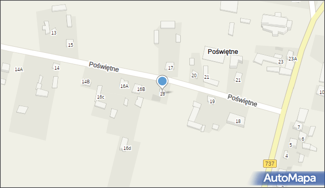 Poświętne, Poświętne, 18, mapa Poświętne