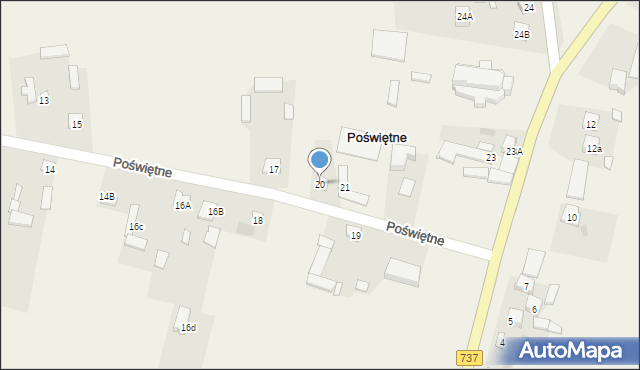 Poświętne, Poświętne, 20, mapa Poświętne