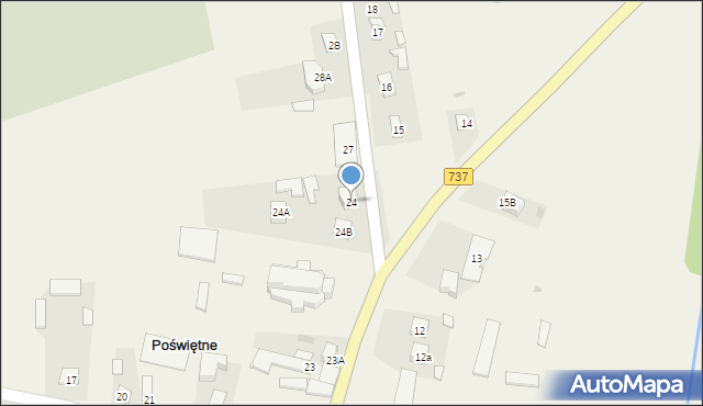 Poświętne, Poświętne, 24, mapa Poświętne