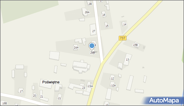 Poświętne, Poświętne, 24B, mapa Poświętne