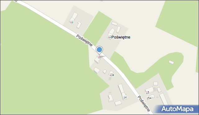 Poświętne, Poświętne, 13, mapa Poświętne