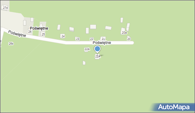 Poświętne, Poświętne, 21A, mapa Poświętne