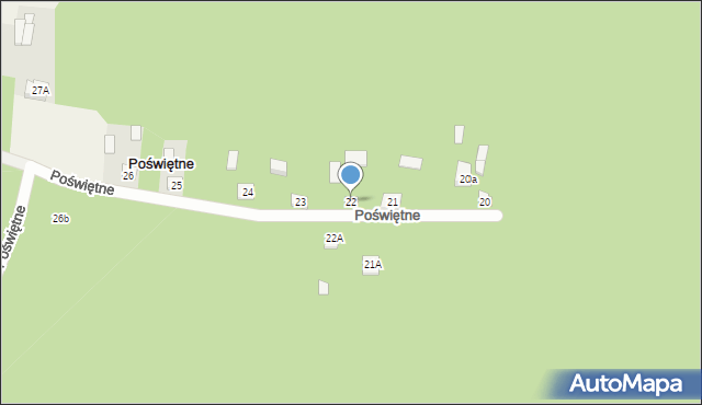 Poświętne, Poświętne, 22, mapa Poświętne