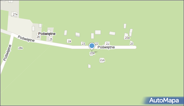 Poświętne, Poświętne, 22A, mapa Poświętne