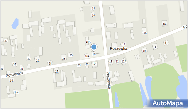 Poszewka, Poszewka, 16, mapa Poszewka