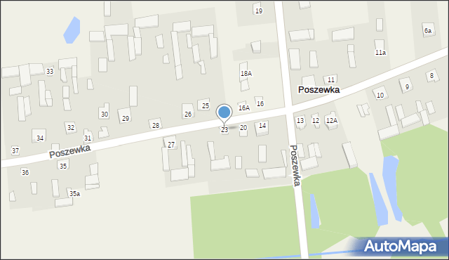 Poszewka, Poszewka, 23, mapa Poszewka