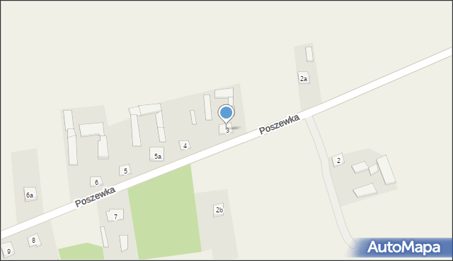 Poszewka, Poszewka, 3, mapa Poszewka