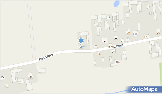 Poszewka, Poszewka, 38, mapa Poszewka