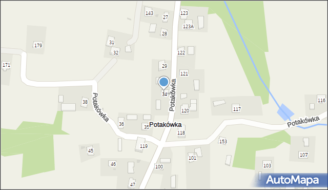 Potakówka, Potakówka, 34, mapa Potakówka