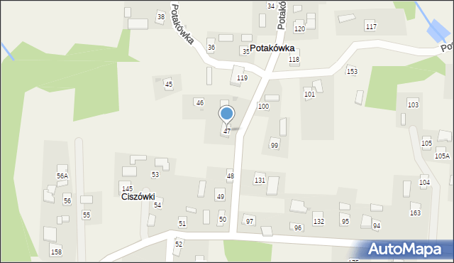 Potakówka, Potakówka, 47, mapa Potakówka