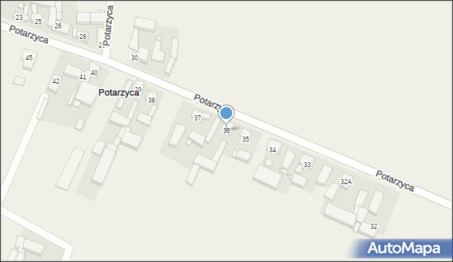 Potarzyca, Potarzyca, 36, mapa Potarzyca