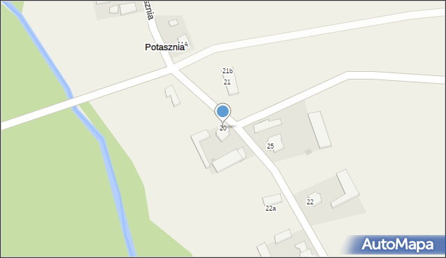 Potasznia, Potasznia, 20, mapa Potasznia