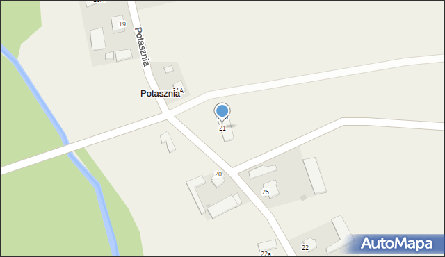 Potasznia, Potasznia, 21, mapa Potasznia