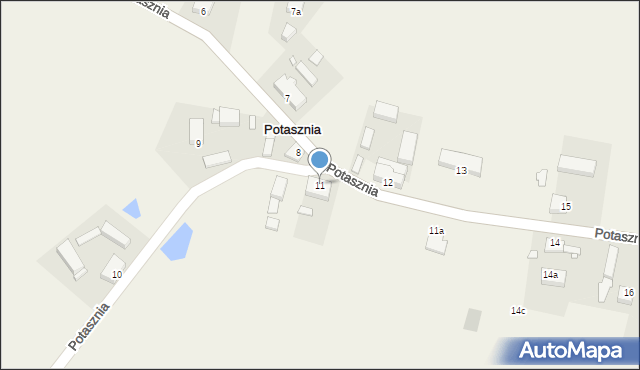 Potasznia, Potasznia, 11, mapa Potasznia