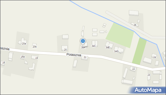 Potasznia, Potasznia, 34A, mapa Potasznia