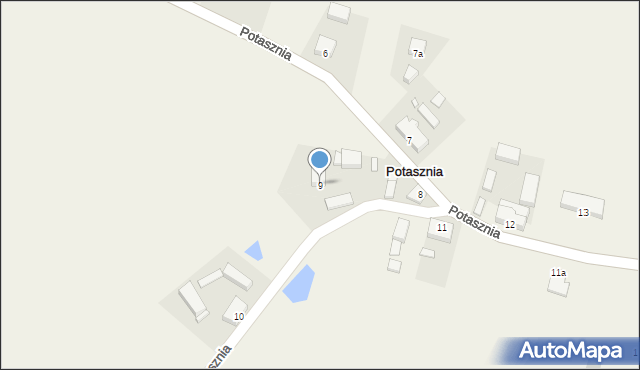 Potasznia, Potasznia, 9, mapa Potasznia